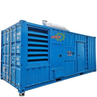 水冷 1375 KVA 1100KW エンジン 防音ディーゼル発電機 コンテナ型 40HQ ATS 24V DC スタート