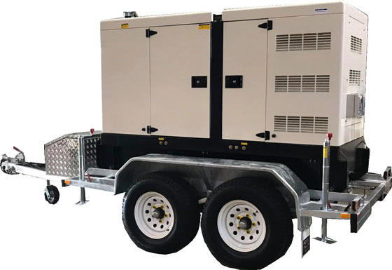 300キロワットのトレーラーのディーゼル発電機パーキンズ4つの車輪が付いている400 KVAの発電機
